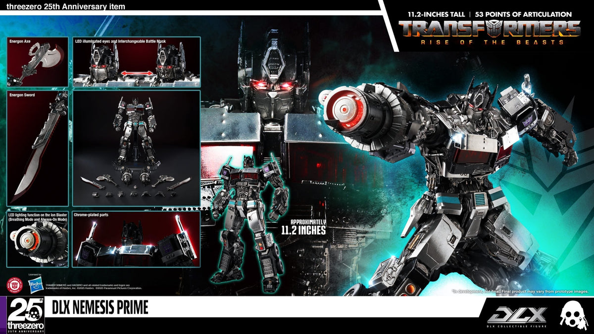 ThreeZero Transformers: Rise of the Beasts Nemesis Prime DLX Action Figure product image 2, provided for visual reference