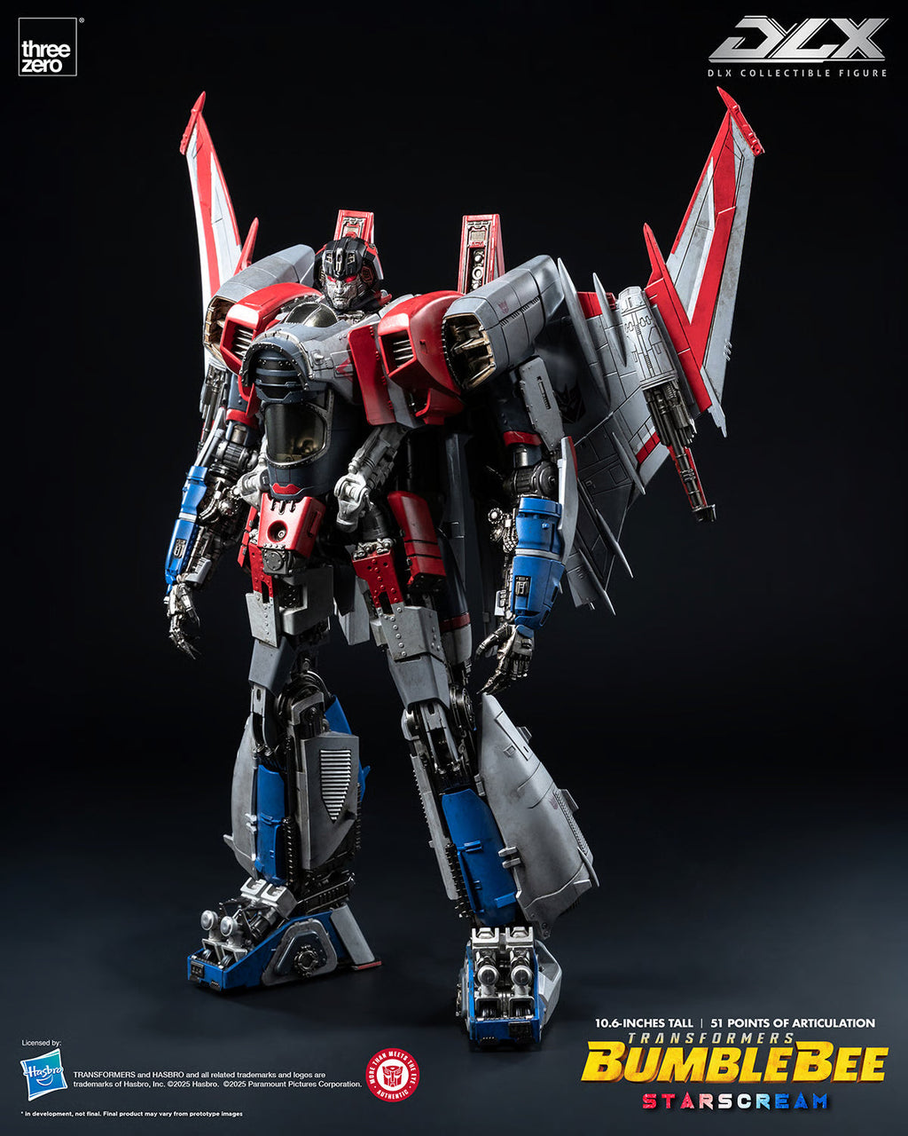 ThreeZero Transformers Bumblebee Movie Starscream DLX Scale Figure product image 6, provided for visual reference and