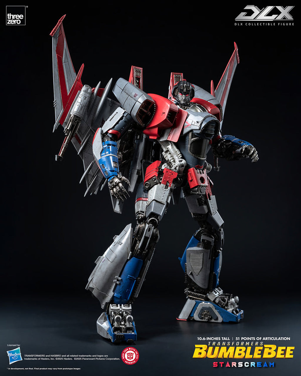 ThreeZero Transformers Bumblebee Movie Starscream DLX Scale Figure product image 7, provided for visual reference and