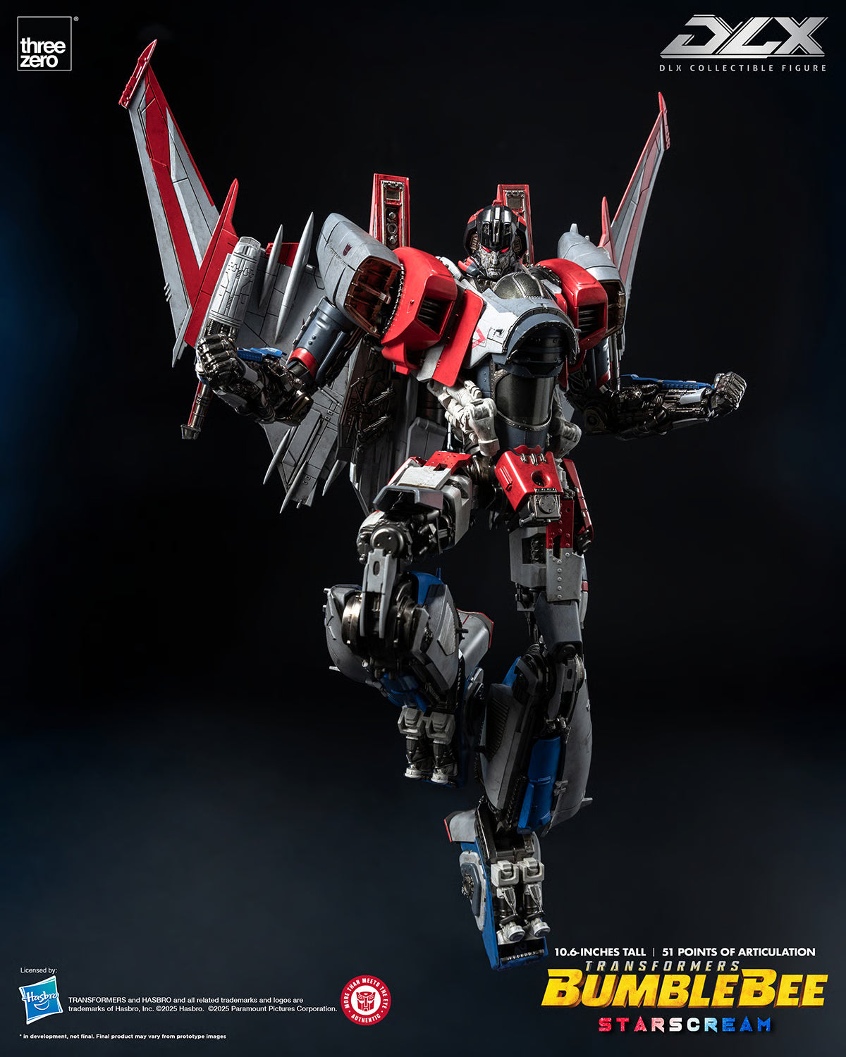 ThreeZero Transformers Bumblebee Movie Starscream DLX Scale Figure product image 8, provided for visual reference and