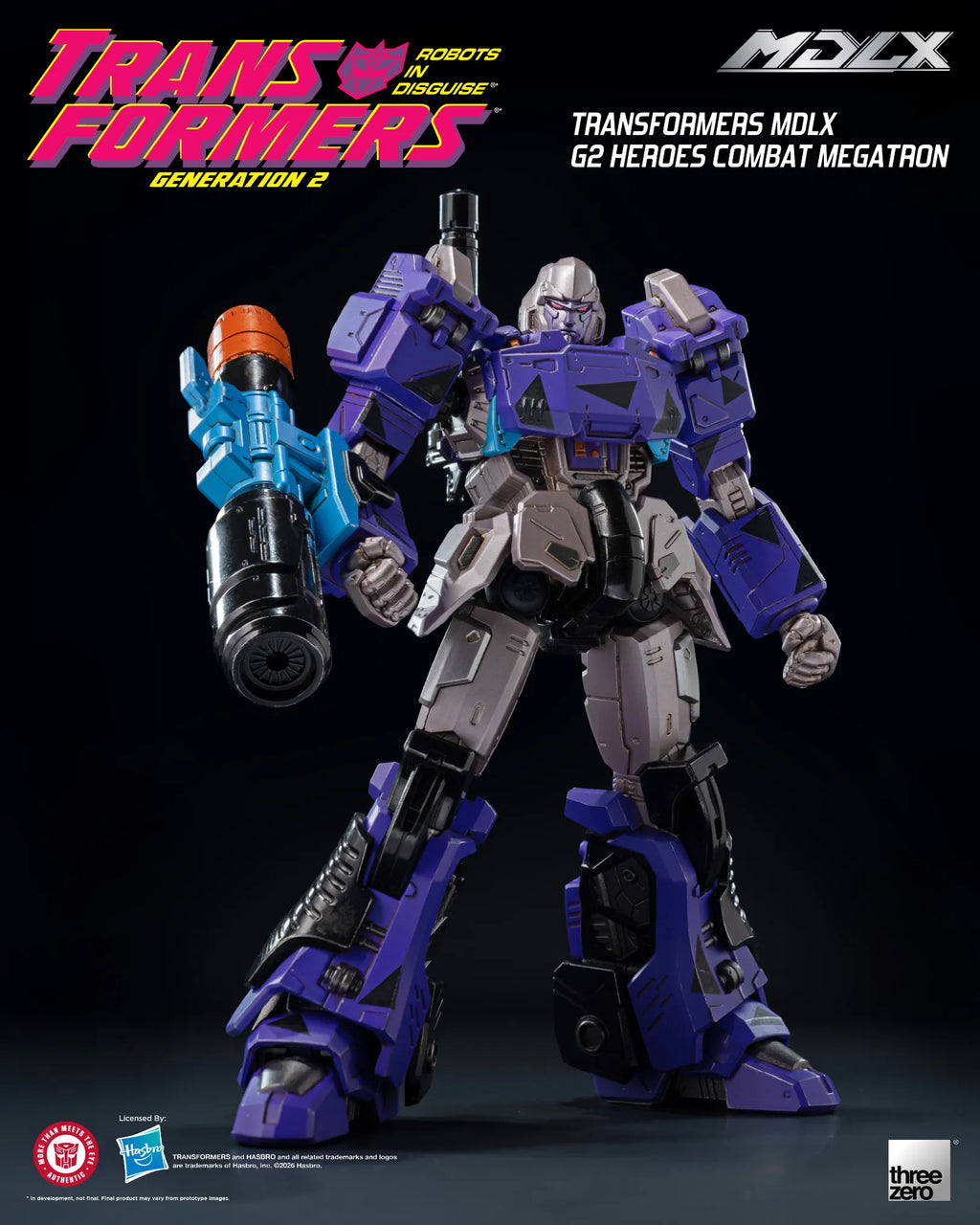 SDCC 2026 ThreeZero Transformers G2 Heroes Combat Megatron MDLX Action Figure Exclusive product image 3, provided for visual