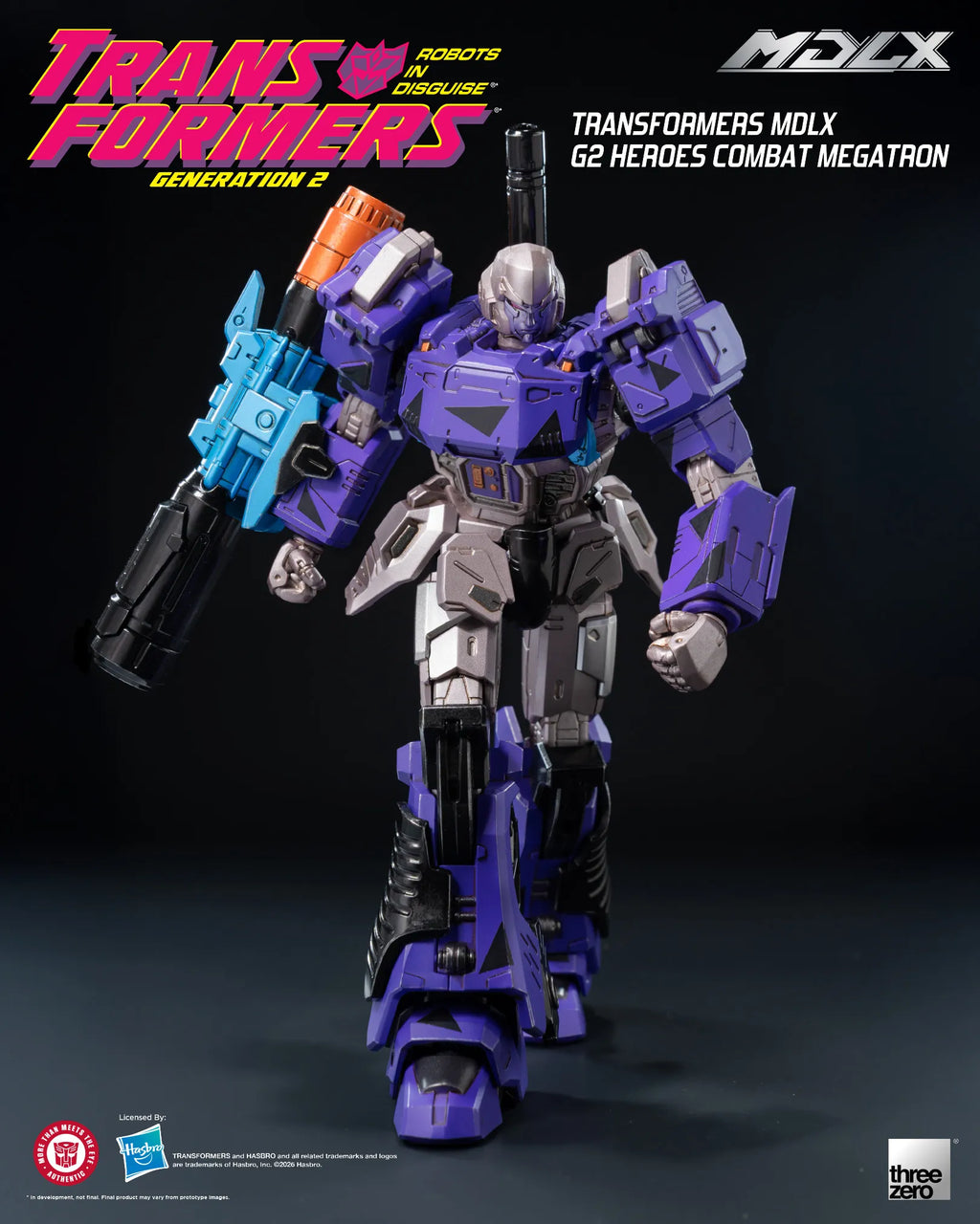 SDCC 2026 ThreeZero Transformers G2 Heroes Combat Megatron MDLX Action Figure Exclusive product image 5, provided for visual
