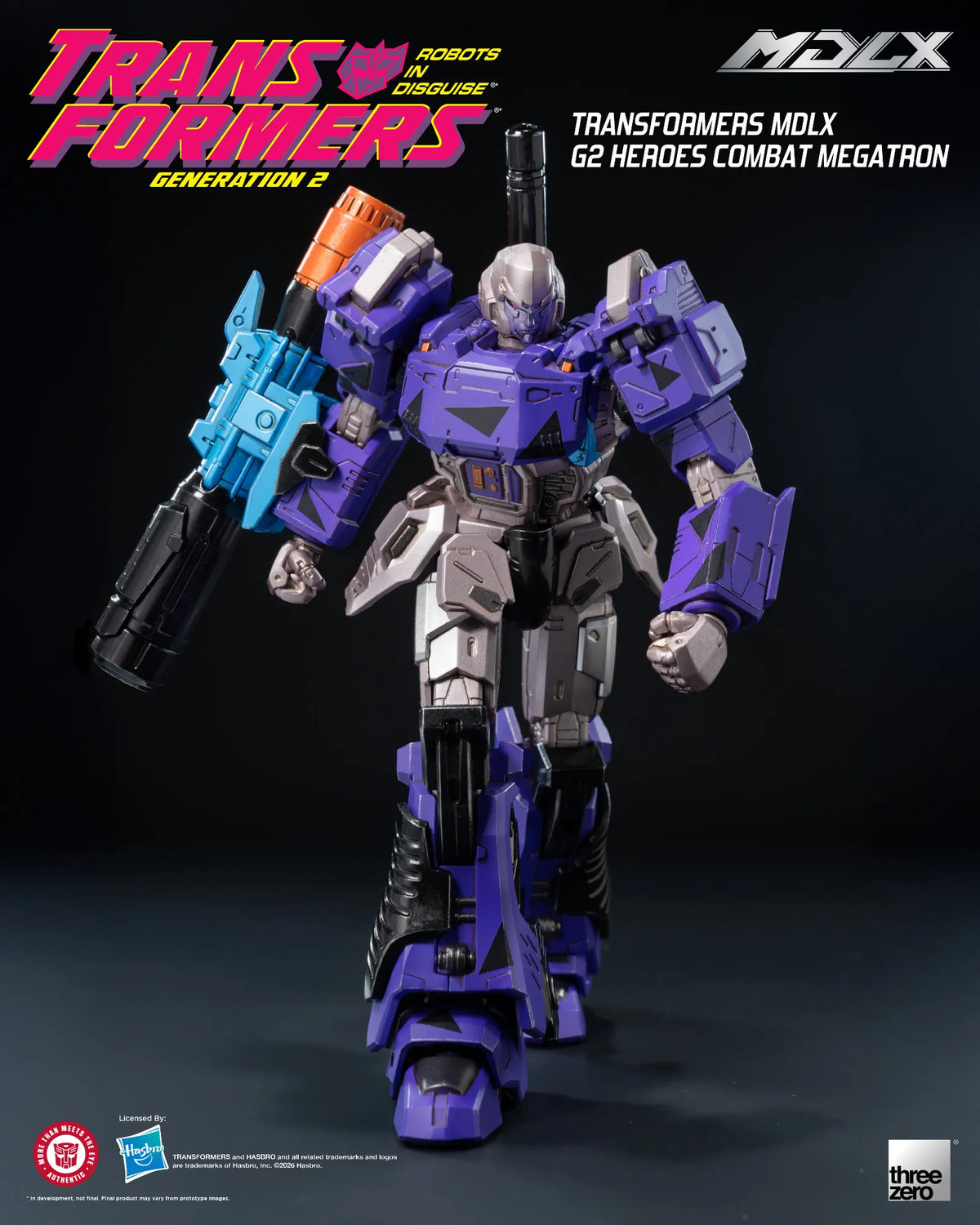 SDCC 2026 ThreeZero Transformers G2 Heroes Combat Megatron MDLX Action Figure Exclusive product image 5, provided for visual