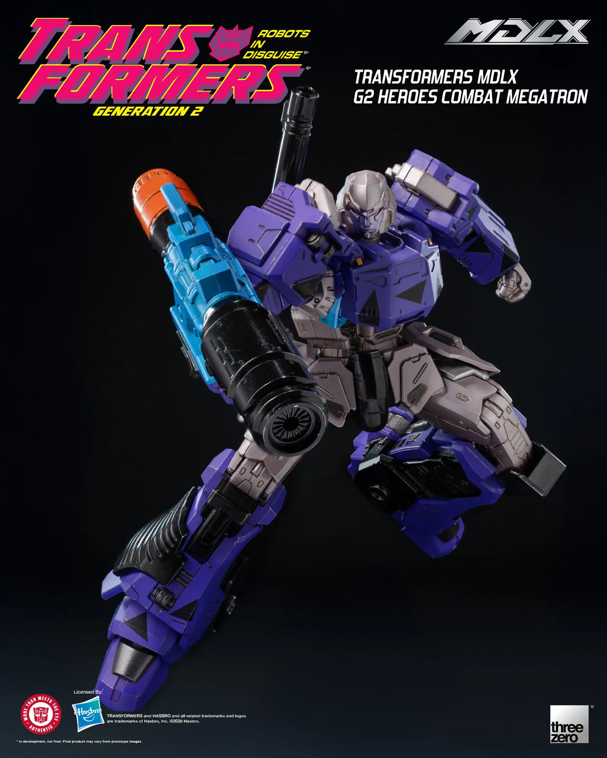 SDCC 2026 ThreeZero Transformers G2 Heroes Combat Megatron MDLX Action Figure Exclusive product image 6, provided for visual