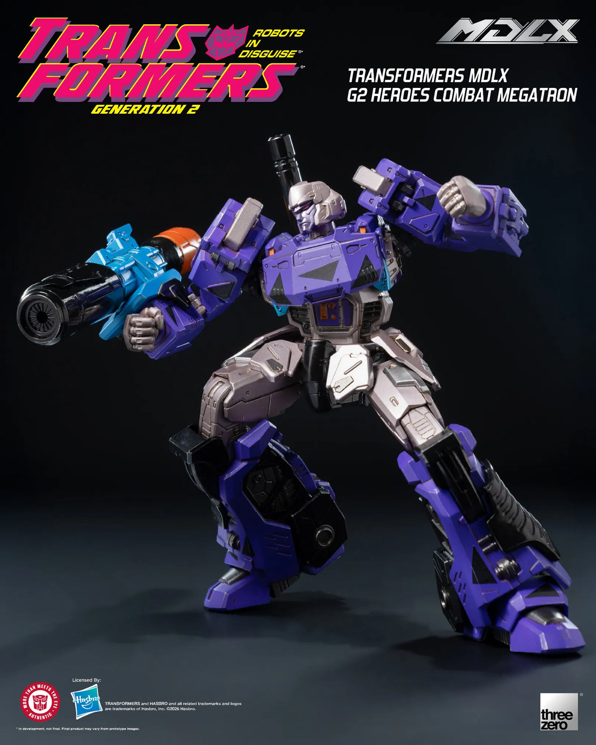 SDCC 2026 ThreeZero Transformers G2 Heroes Combat Megatron MDLX Action Figure Exclusive product image 7, provided for visual