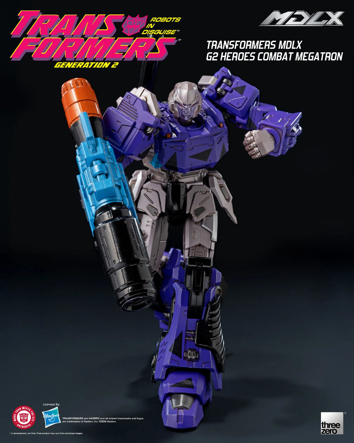 SDCC 2026 ThreeZero Transformers G2 Heroes Combat Megatron MDLX Action Figure Exclusive product image 8, provided for visual