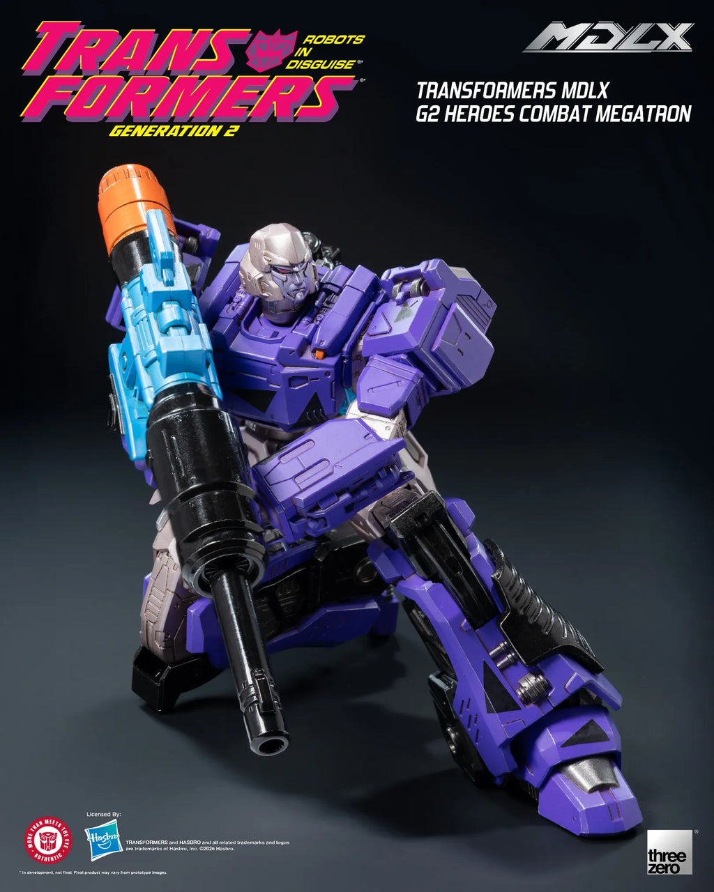 SDCC 2026 ThreeZero Transformers G2 Heroes Combat Megatron MDLX Action Figure Exclusive product image 9, provided for visual