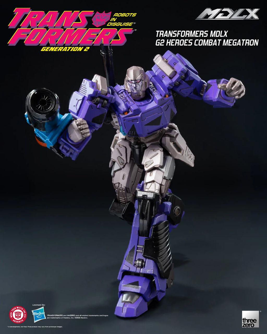 SDCC 2026 ThreeZero Transformers G2 Heroes Combat Megatron MDLX Action Figure Exclusive product image 11, provided for