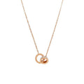 Double ring new Women titanium steel collarbone chain product image 1, provided for visual reference and product detail