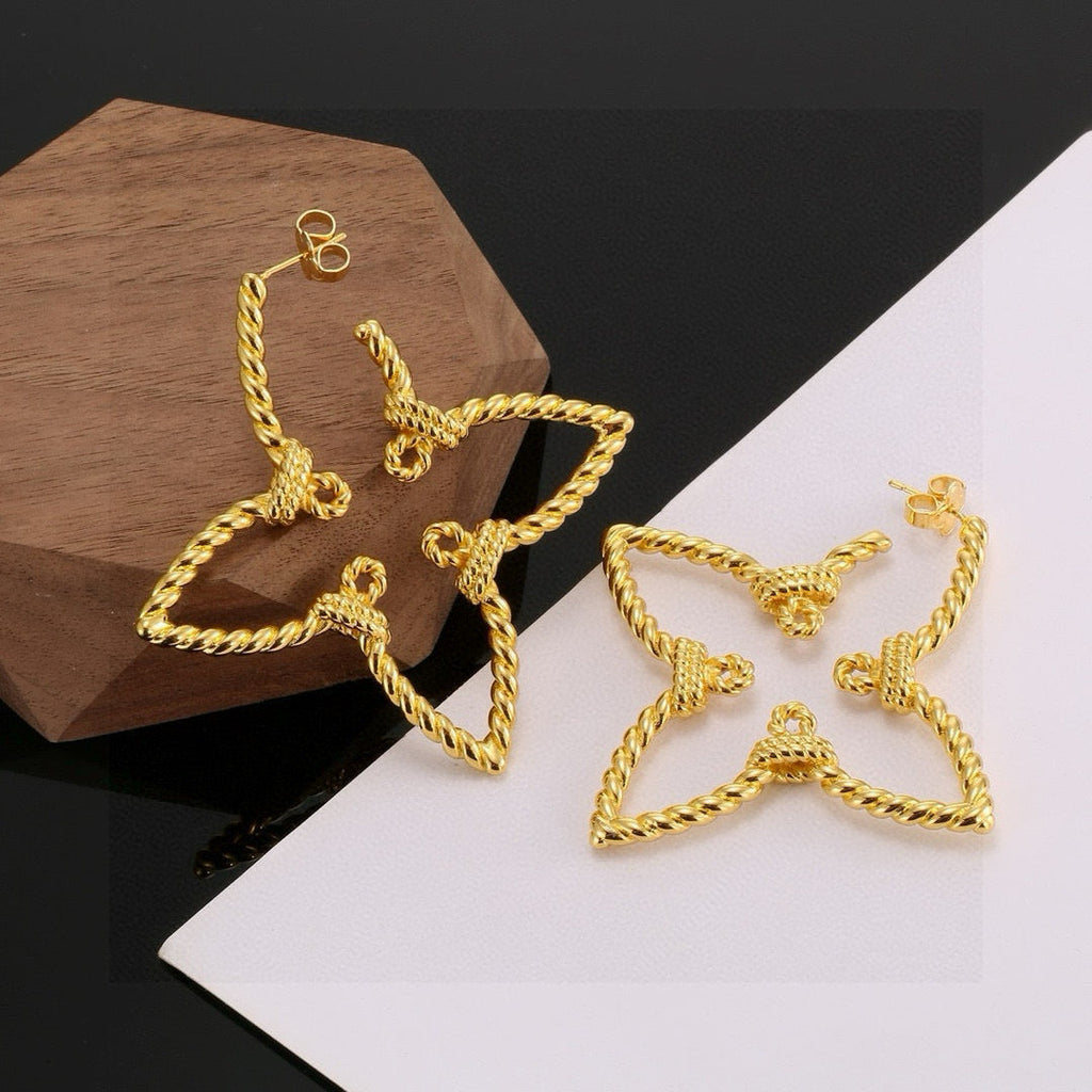 High-Quality Four-Leaf Clover Earrings product image 5, provided for visual reference and product detail review