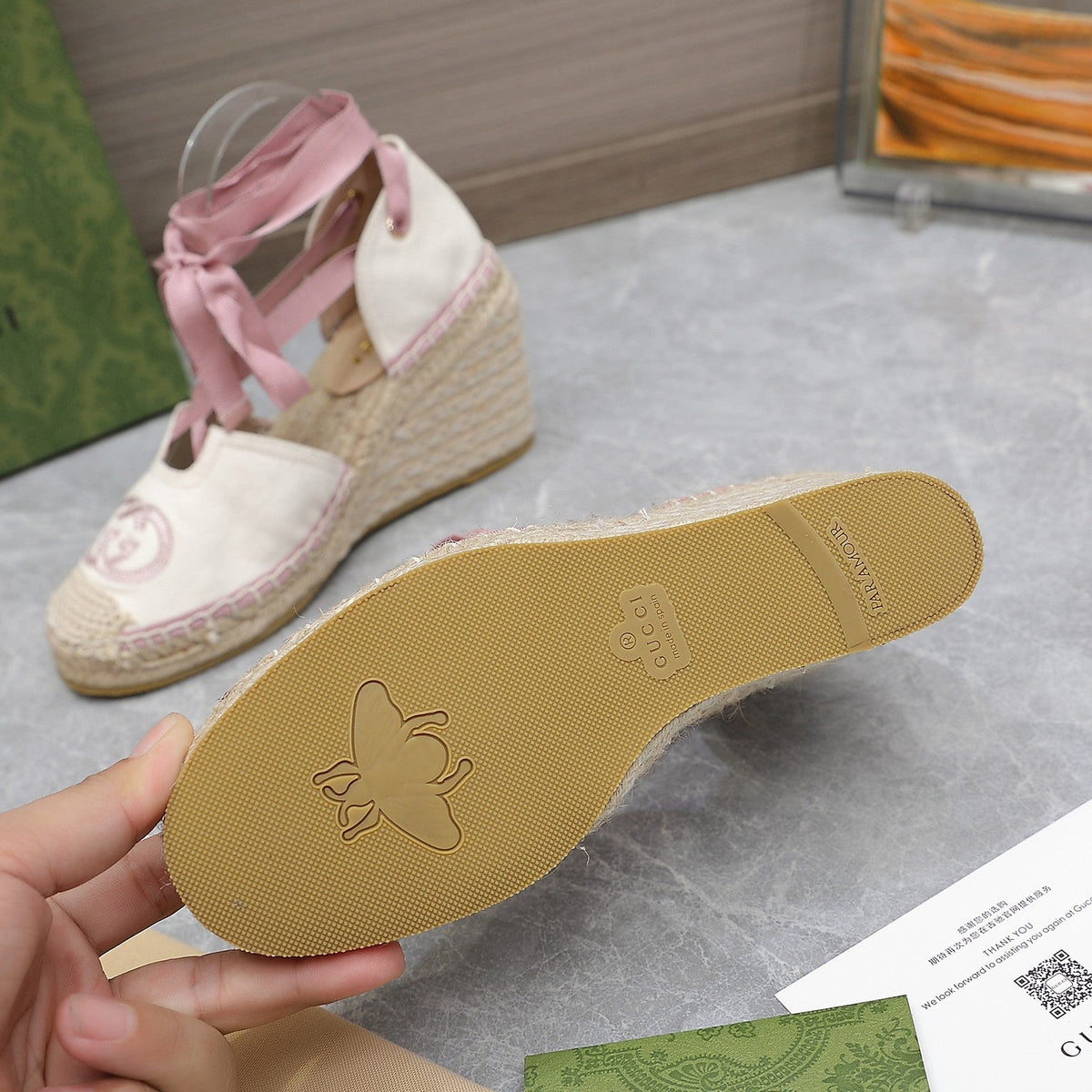 2023 GG Cotton Canvas Sandals-S58 product image 9, provided for visual reference and product detail review