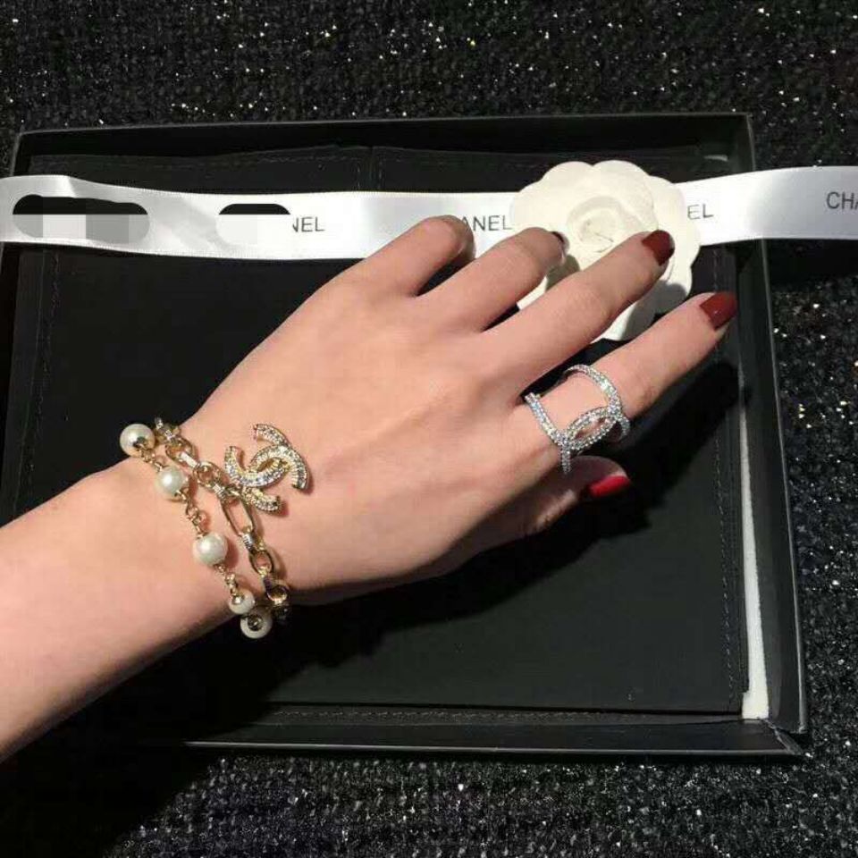 Double layer pearl chain bracelet product image 6, provided for visual reference and product detail review