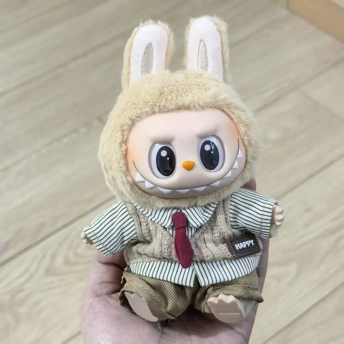 [Baby + Baby Clothes] First and second generation keychain Labubu clothes pendant Labubu baby clothes big brand set