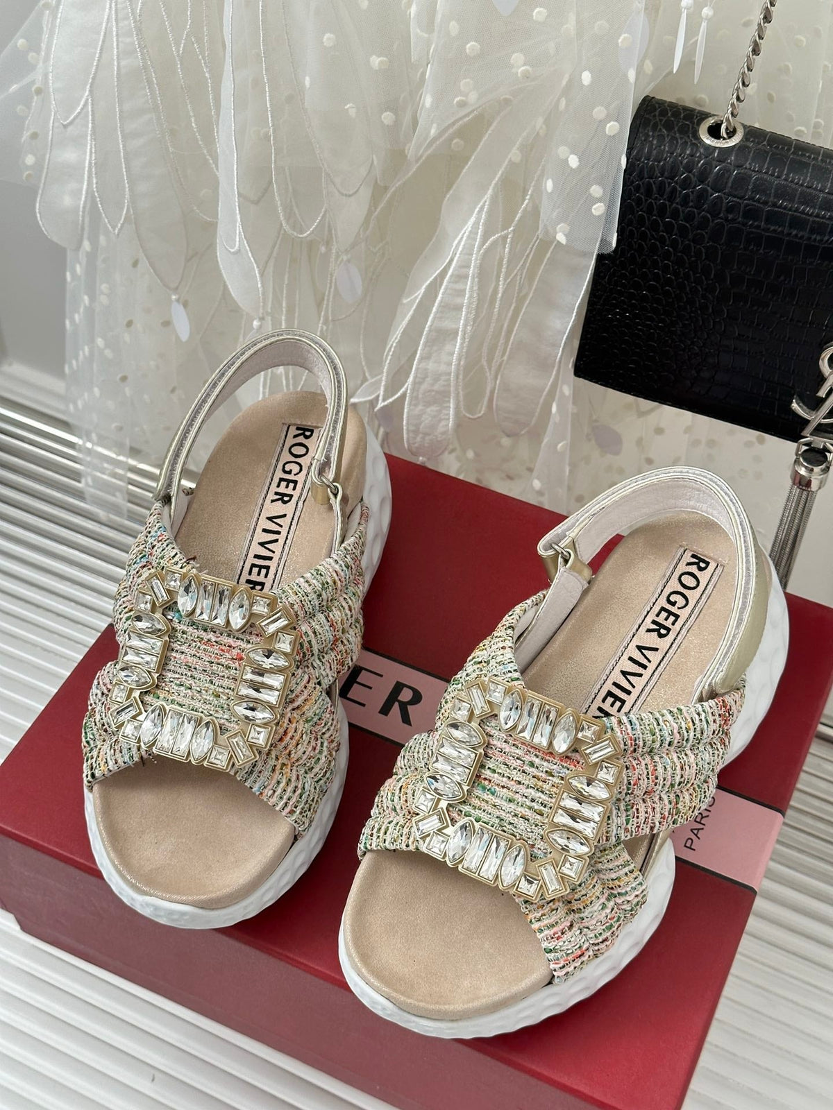2023 Diamond Buckle Silk Sandals-S33 product image 10, provided for visual reference and product detail review