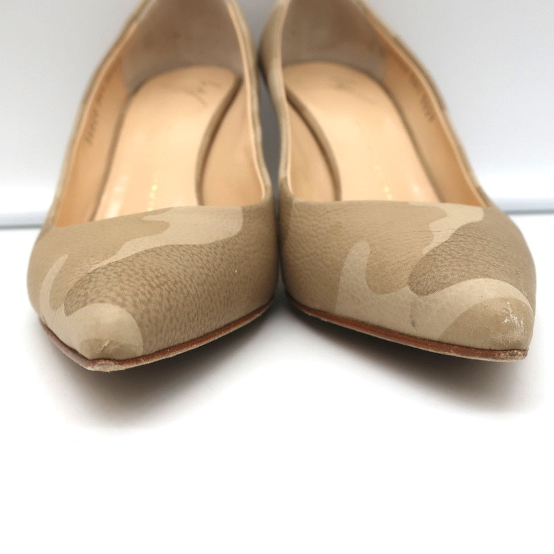 Giuseppe Zanotti Camouflage Pumps Beige Leather Size 36.5 Pointed Toe Heels product image 4, provided for visual reference