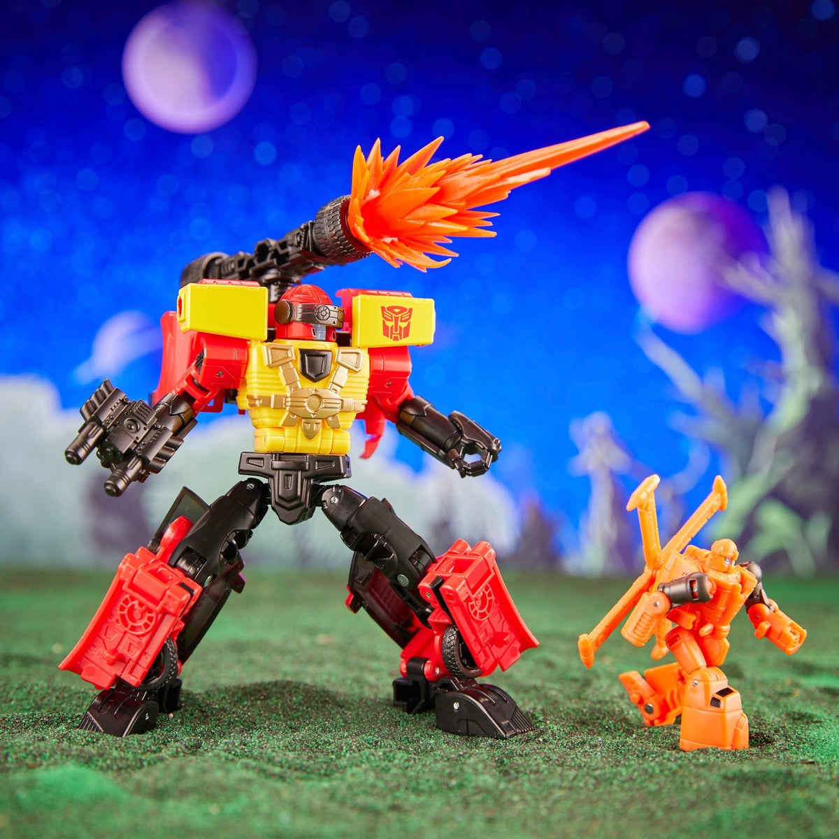 Transformers Generations Legacy Evolution Armada Universe Powerlinx Hot Shot and Jolt SDCC Exclusive Action Figure product