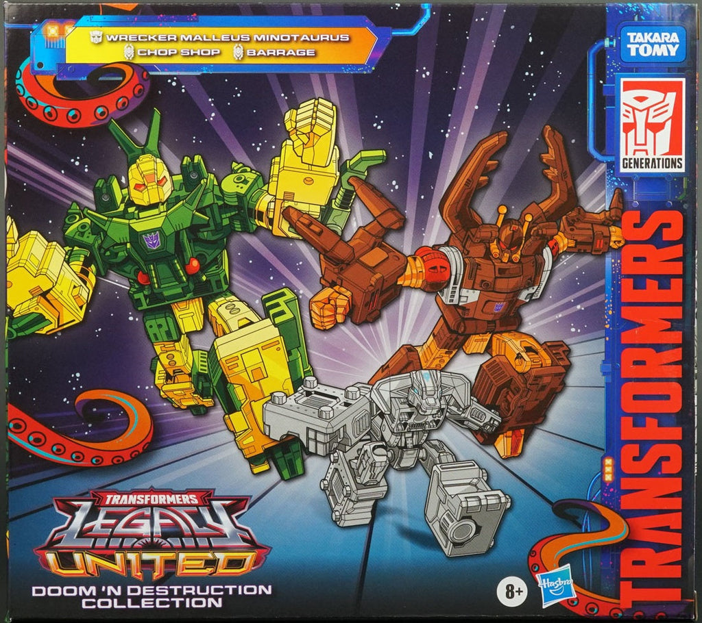 Transformers Generations Legacy United Deluxe Doom'n Destruction Collection 3 Pack (Wrecker Malleus Minotaurus, Chop Shop,
