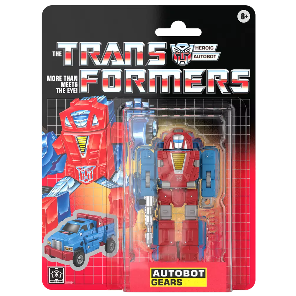 Transformers G1 Retro Carded Autobot Gears Action Figure product image 1, provided for visual reference and product detail