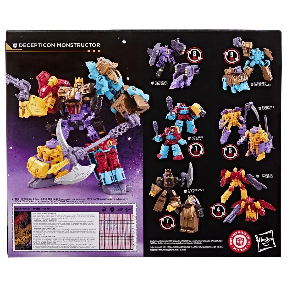 Transformers Age of the Primes Decepticon Monstructor Combiner Figure Set product image 5, provided for visual reference and