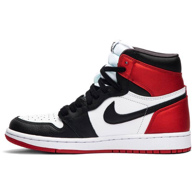 Nike Wmns Air Jordan 1 Retro High 'Satin Black Toe'. product image 2, provided for visual reference and product detail review