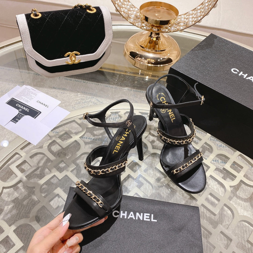 2023 catwalk style double C chain sandals -S40 product image 1, provided for visual reference and product detail review