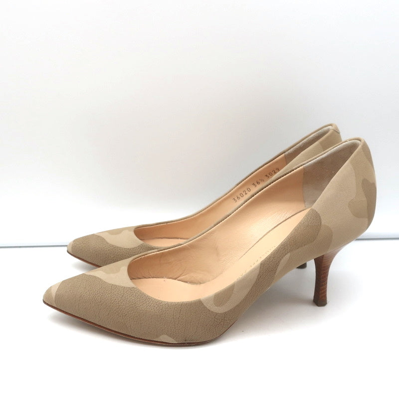 Giuseppe Zanotti Camouflage Pumps Beige Leather Size 36.5 Pointed Toe Heels product image 5, provided for visual reference