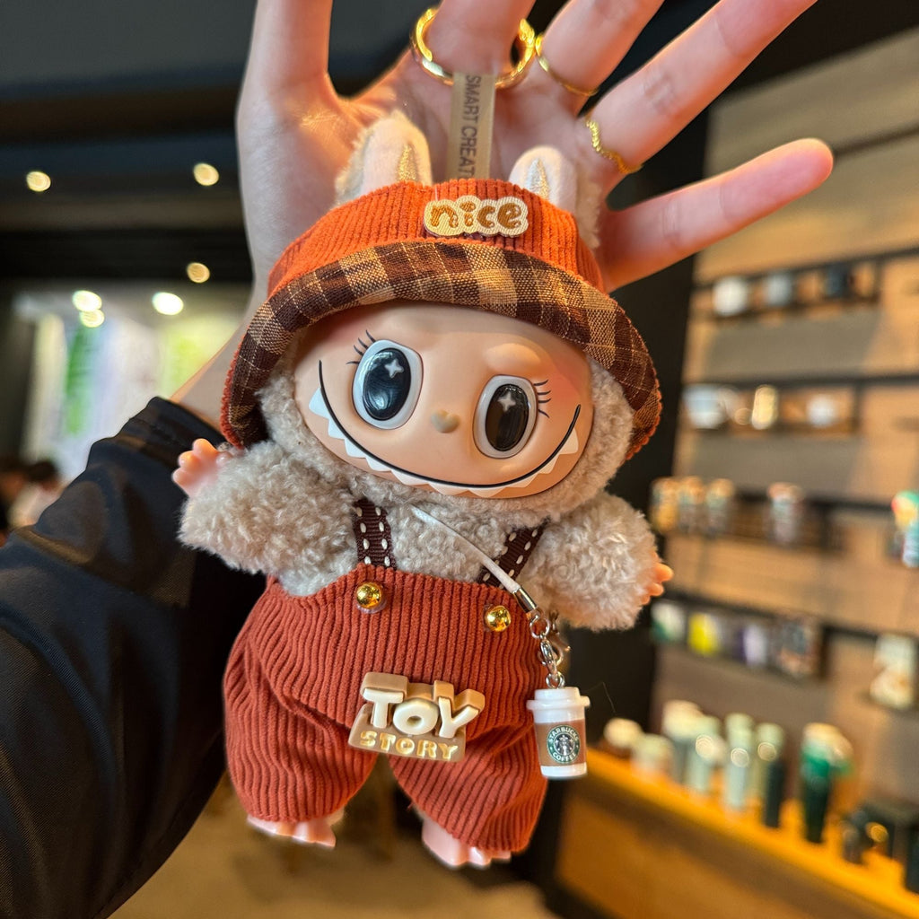 (Baby + clothes) Sitting party baby clothes plush vinyl face doll bag pendant girl gift product image 15, provided for