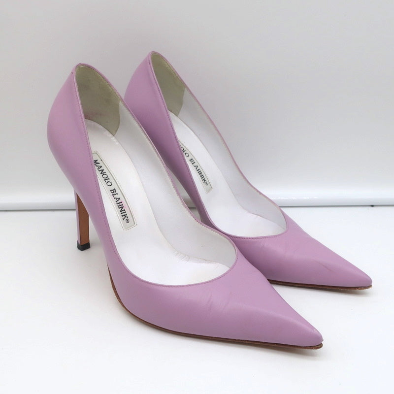 Manolo Blahnik Pumps Lavender Leather Size 36 Pointed Toe Heels product image 2, provided for visual reference and product