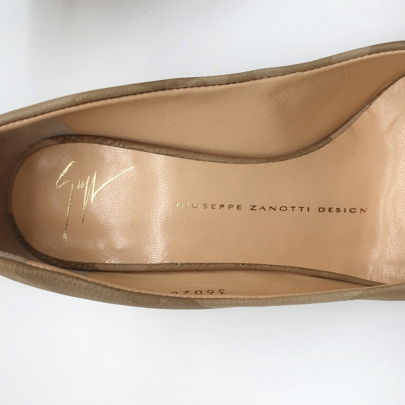 Giuseppe Zanotti Camouflage Pumps Beige Leather Size 36.5 Pointed Toe Heels product image 9, provided for visual reference
