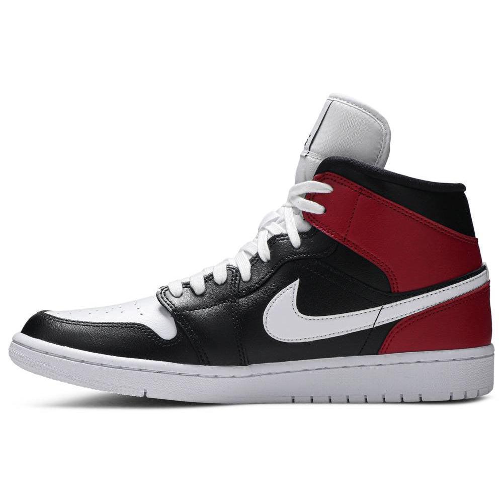 Nike Wmns Air Jordan 1 Mid 'Noble Red' product image 2, provided for visual reference and product detail review