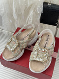 2023 Diamond Buckle Silk Sandals-S33 product image 1, provided for visual reference and product detail review