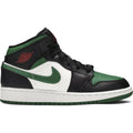 Nike Air Jordan 1 Mid GS 'Black Pine Green' product image 1, provided for visual reference and product detail review