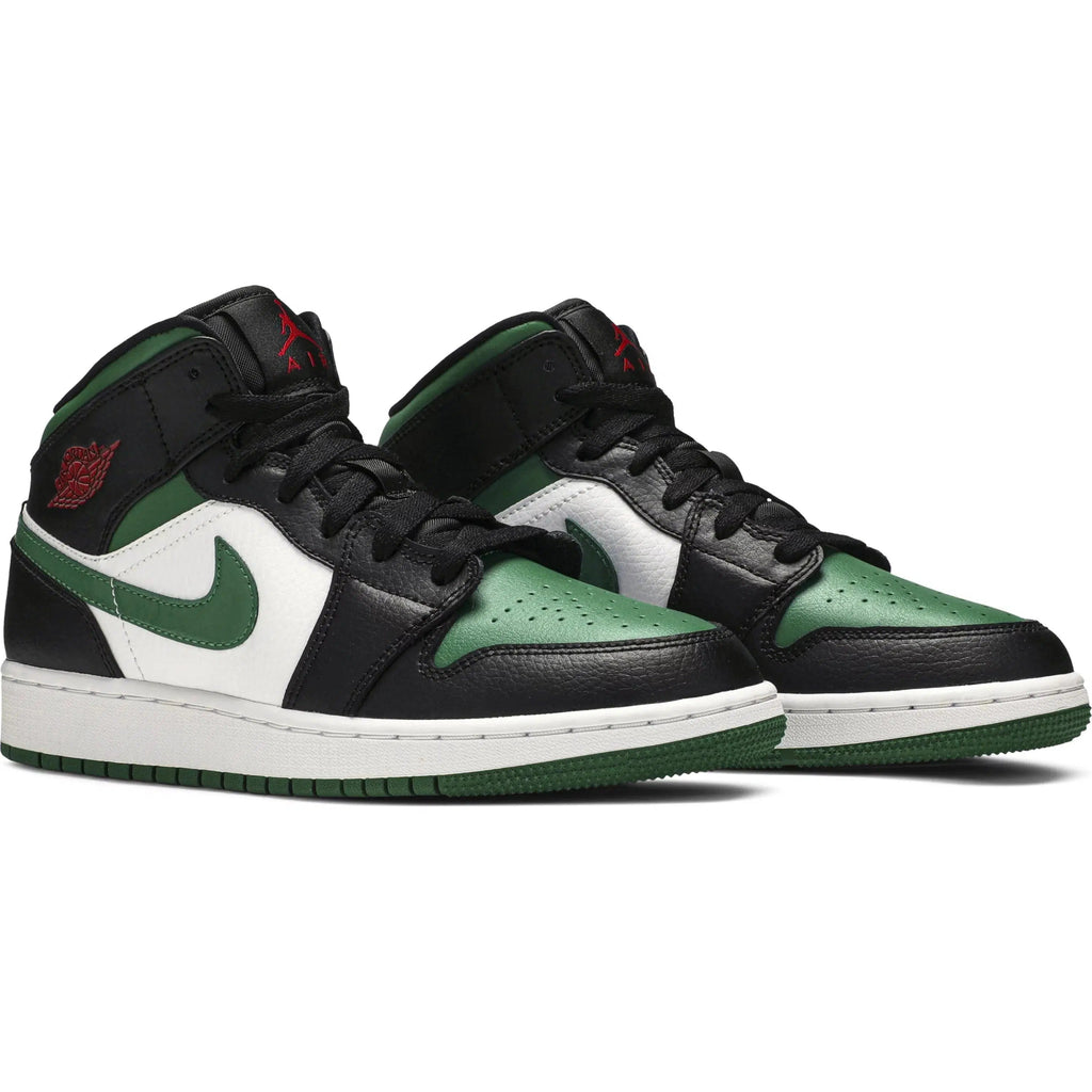 Nike Air Jordan 1 Mid GS 'Black Pine Green' product image 5, provided for visual reference and product detail review