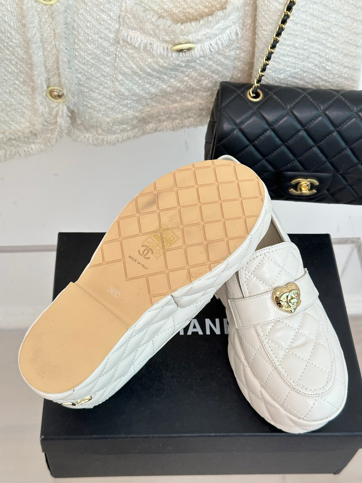 2023 CC Love Double C Buckle Thick Sole Muffin Loafers -S45 product image 6, provided for visual reference and product