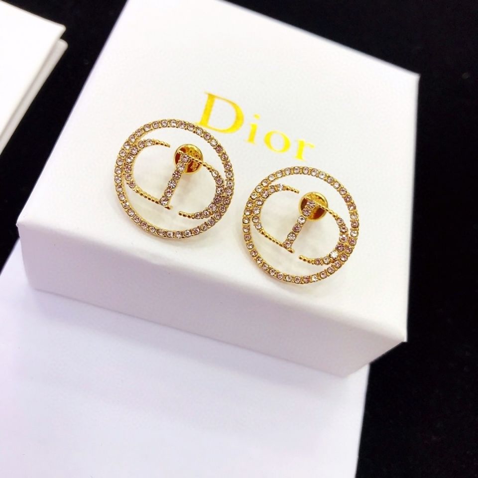 Tassels full of diamond letter stud earrings product image 3, provided for visual reference and product detail review
