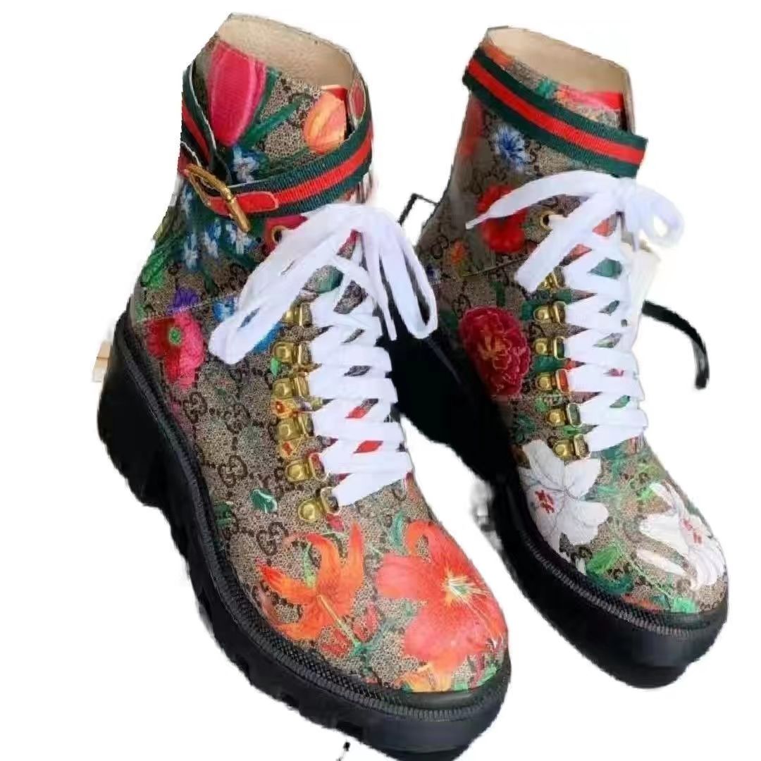 New Fashion Retro Letter printing Short Boots product image 7, provided for visual reference and product detail review