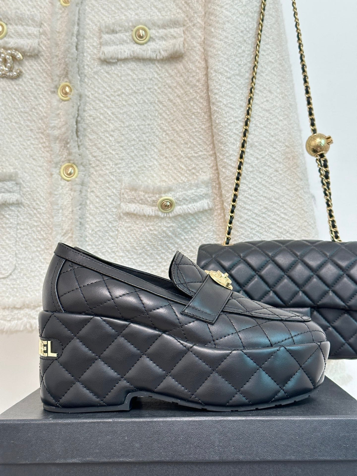 2023 CC Love Double C Buckle Thick Sole Muffin Loafers -S45 product image 2, provided for visual reference and product