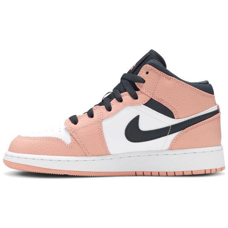 Nike Air Jordan 1 Mid GS 'Pink Quartz' GS product image 2, provided for visual reference and product detail review