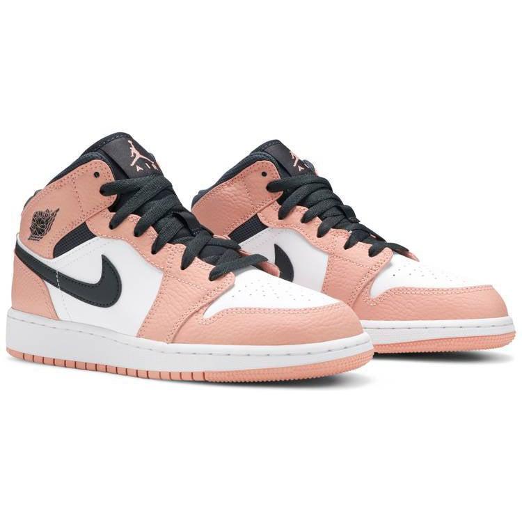 Nike Air Jordan 1 Mid GS 'Pink Quartz' GS product image 5, provided for visual reference and product detail review