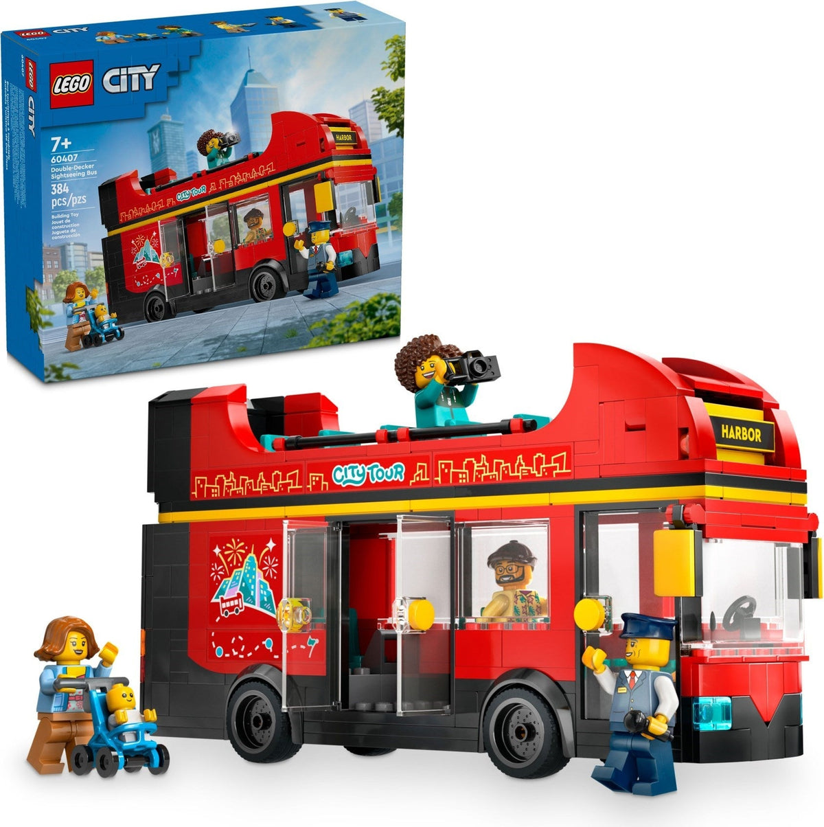 60407 LEGO Red Double-Decker Sightseeing Bus product image 1, provided for visual reference and product detail review
