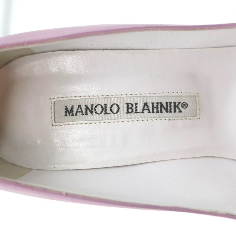 Manolo Blahnik Pumps Lavender Leather Size 36 Pointed Toe Heels product image 10, provided for visual reference and product