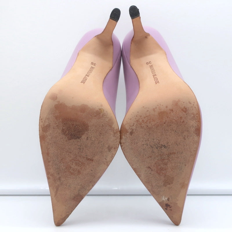 Manolo Blahnik Pumps Lavender Leather Size 36 Pointed Toe Heels product image 11, provided for visual reference and product