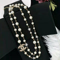 New pearl double C five pointed star lace necklace product image 1, provided for visual reference and product detail review