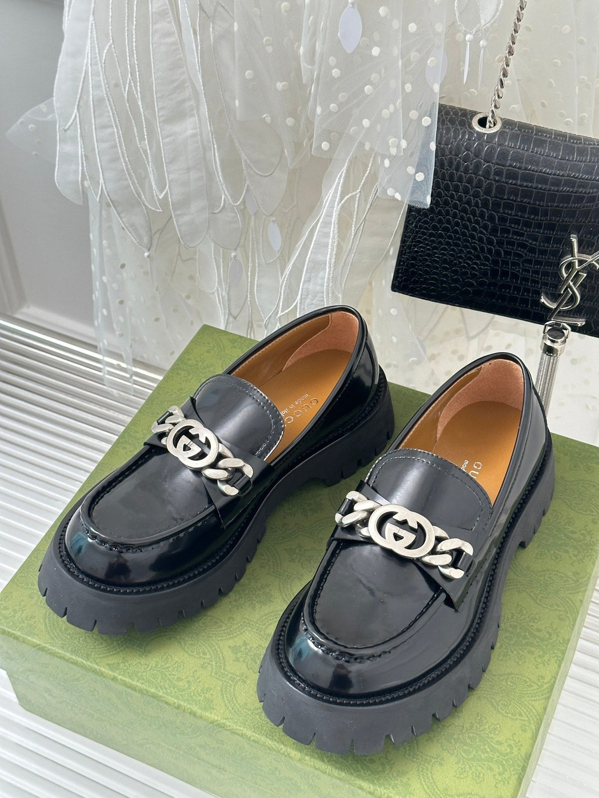2023 GG Classic Double G Buckle Platform Loafers-S32 product image 8, provided for visual reference and product detail review