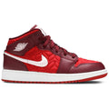 Nike Jordan 1 Mid SE Red Quilt (GS) product image 1, provided for visual reference and product detail review
