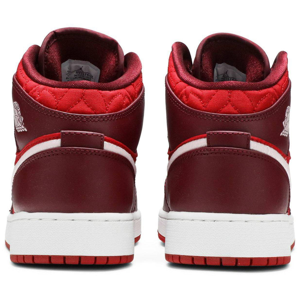 Nike Jordan 1 Mid SE Red Quilt (GS) product image 4, provided for visual reference and product detail review