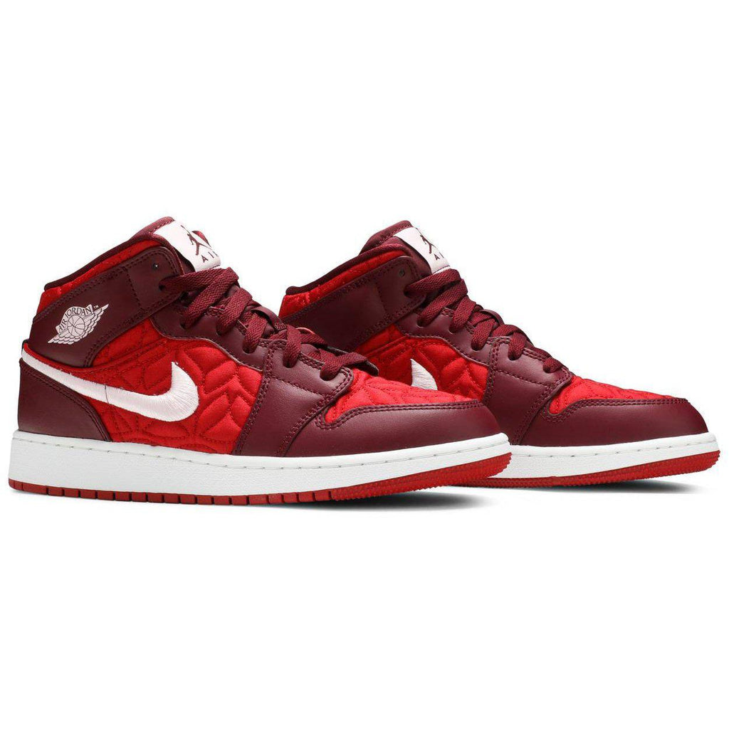 Nike Jordan 1 Mid SE Red Quilt (GS) product image 5, provided for visual reference and product detail review