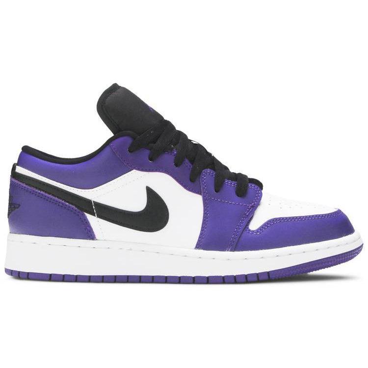 Nike Jordan 1 Low Court Purple White (GS) product image 1, provided for visual reference and product detail review