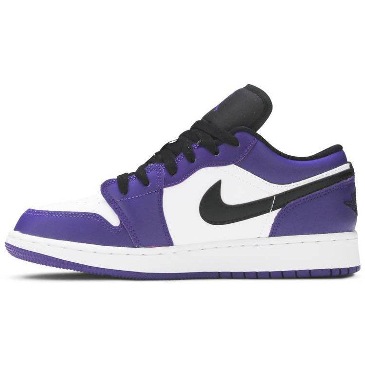 Nike Jordan 1 Low Court Purple White (GS) product image 2, provided for visual reference and product detail review