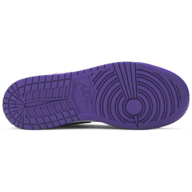 Nike Jordan 1 Low Court Purple White (GS) product image 3, provided for visual reference and product detail review